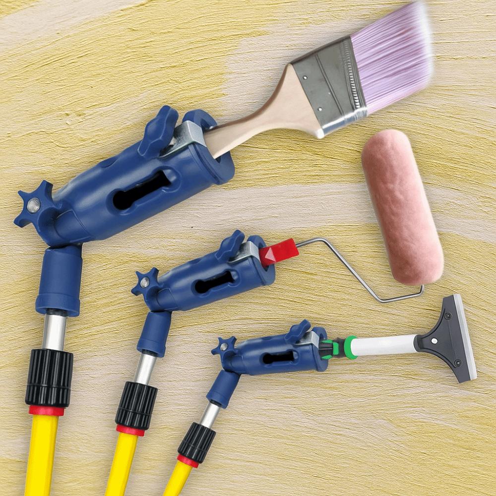 Multi-Angle Paint Brush Extender Valve Fixed DIY Paint Roller Clamp Plastic Adjustable Angle Paint Brush Clip Wall