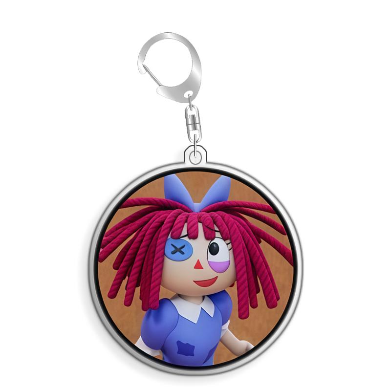 For The Amazing Digital Circus Pomni Zooble Gangle Kinger Ragatha Acrylic Selfmade Cute Cartoon Anime Keychain Pendant Toy Gift