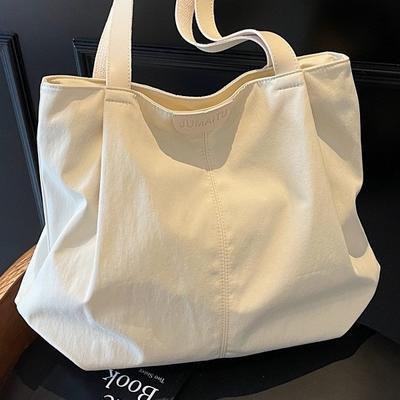 Summer Lightweight Nylon Bag Women's Large-capacity Tote Bag Casual Versatile Student Class Shoulder Canvas Bag