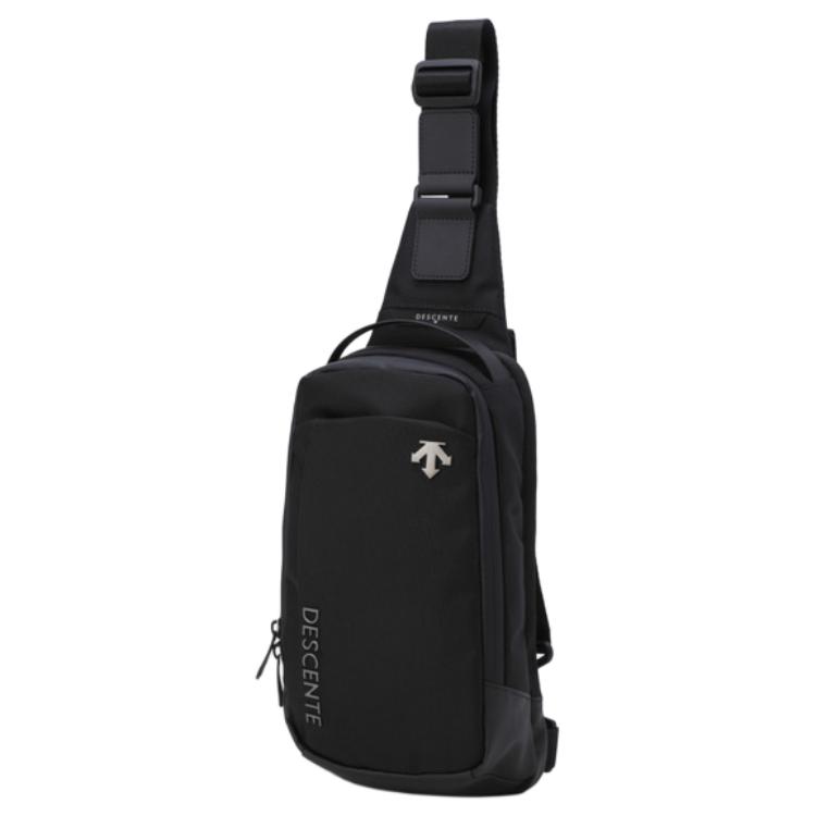 New DESCENTE Nylon Sling Bag Medium Men's Black SQ323UBG72
