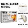 Hijie Baseball Poster Canvas Wall Art for Home Decor, Baseball Life Lessons Motivational Canvas Print Painting, Baseball Gifts for Men Baseball