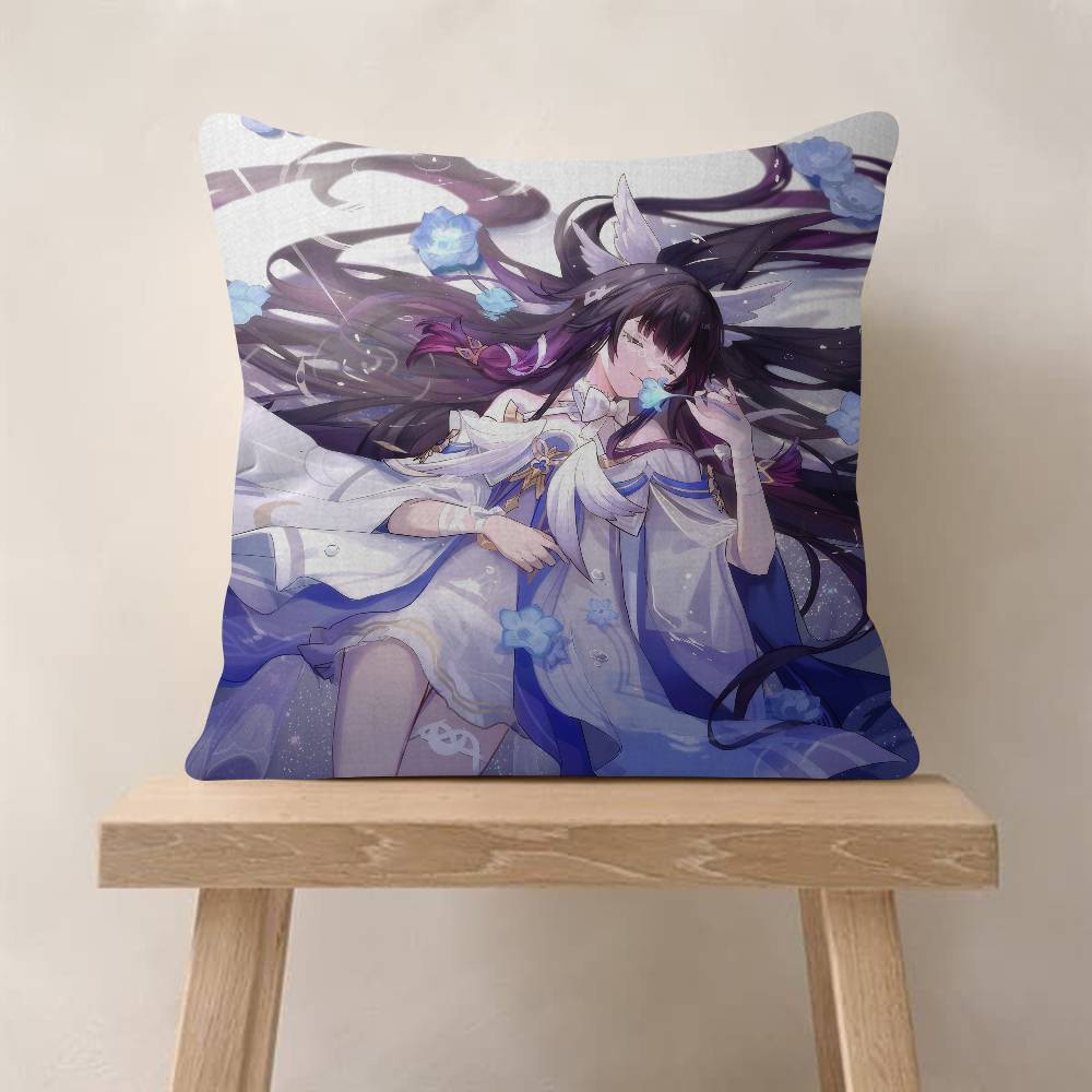 

Game CColumbina Genshin cute Impact Pillow Cushion Cover Pillowcase Living Room Sofa Home Decor Customized 30x30cm