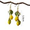Personalized Lemon Earrings with Long Tassel Summer Fruit Dangle Earrings Versatile Bohemian Jewelry Gift for Women