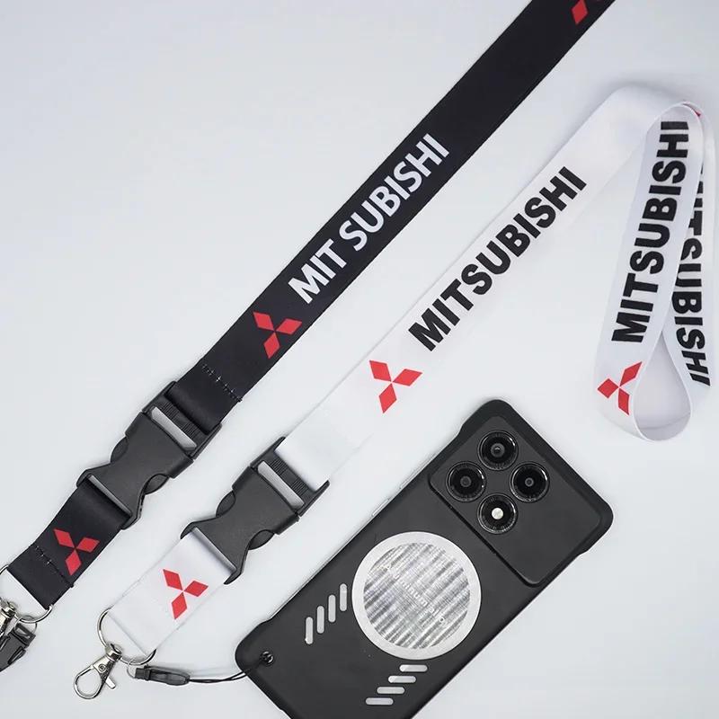 Porte-clés d'identification pour voiture Lanière pour téléphone portable Pour Mitsubishi Outlander Lancer 10 9 ASX RALLIART Eclipse L200