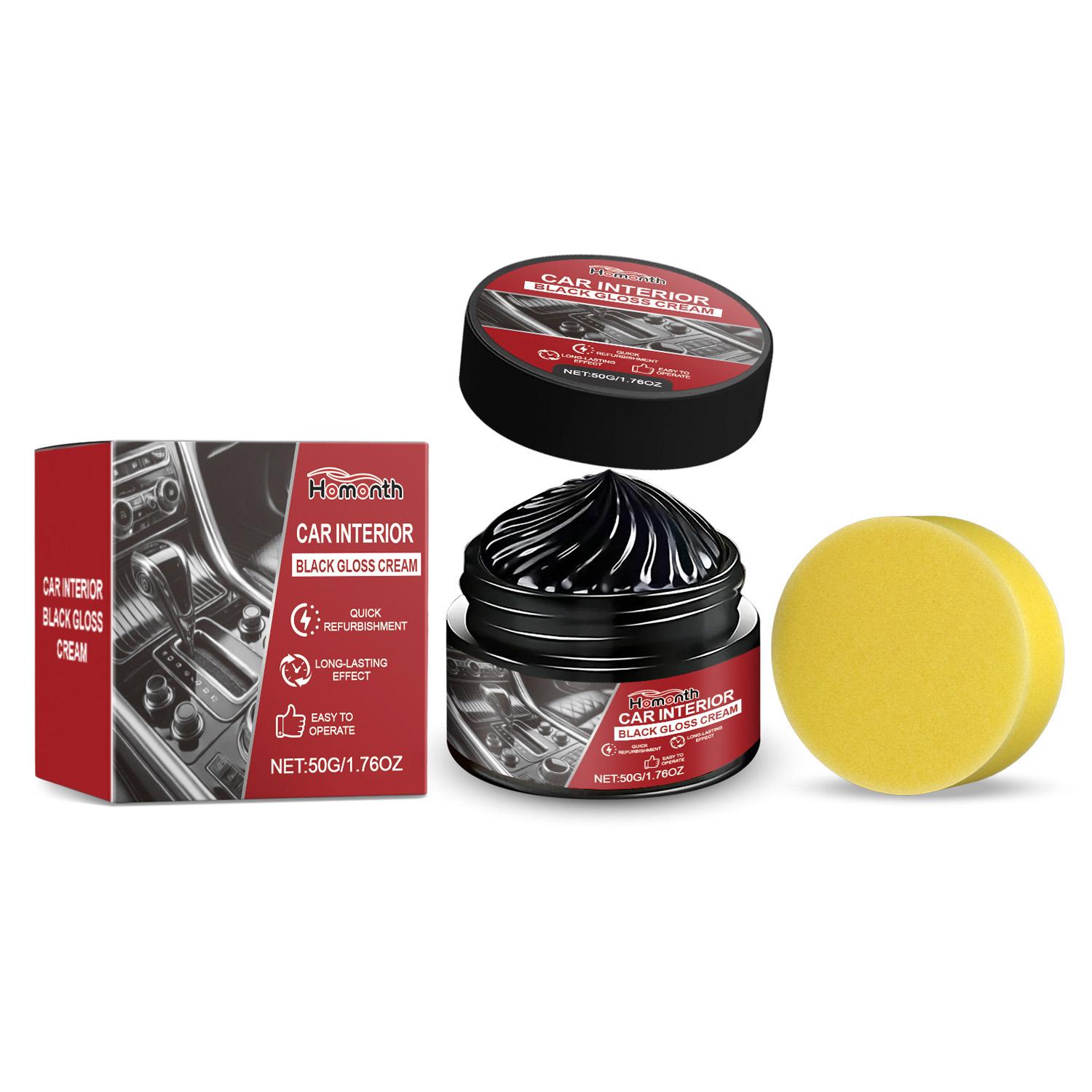 Auto Polish and Repair Coating Car Plastic Restorer 50g Black Gloss Auto Interior Leather & Panel Renewal Wax Coating Agent