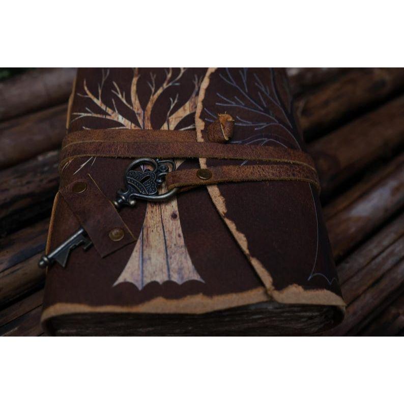 leather Journal Tree of Life - Genuine Leather Notebooks For Women - Beautiful Journal For sketches book Traveling book Blank Spell book