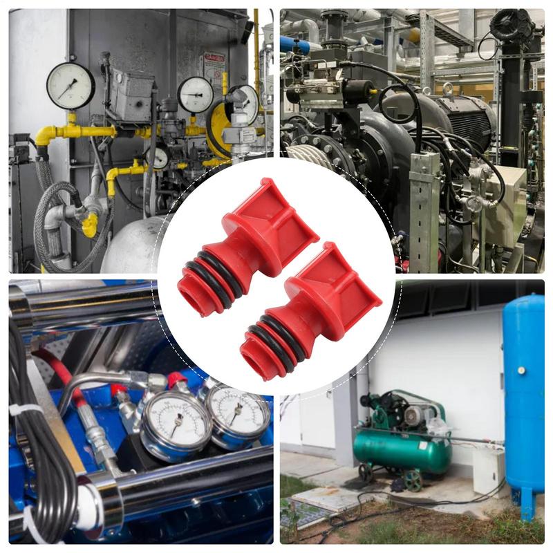 2Pcs/set Air Compressor Oil Plugs Male Thread Dia Oil Breather Caps Air Compressor Oil Plugs Piston Plastic Pneumatic Tool