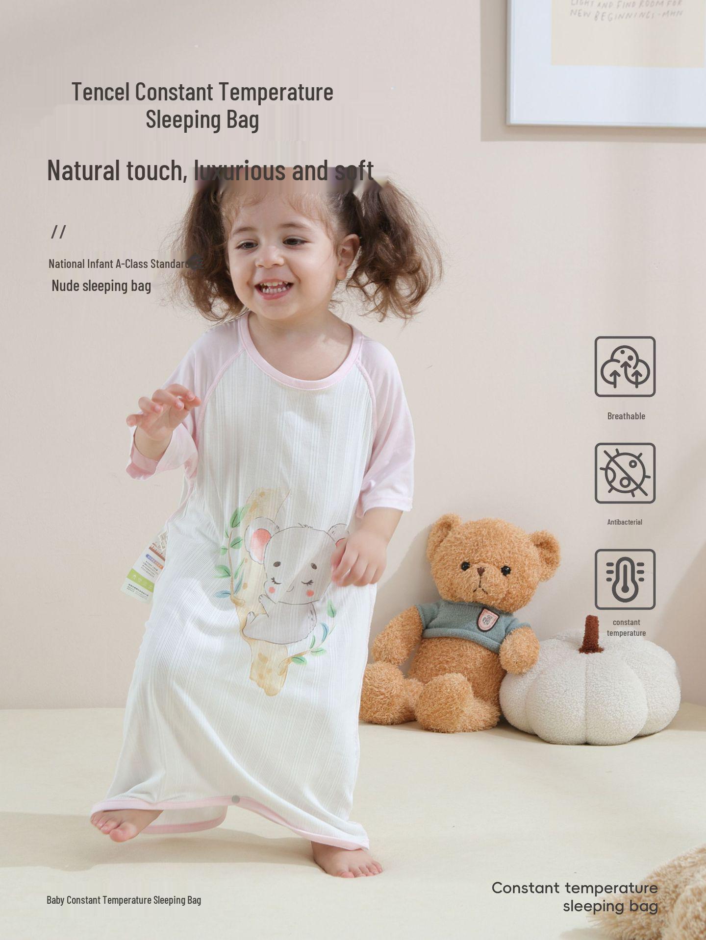 

Летний спальный мешок для младенцев - небьющееся одеяло и пижама для детей, поддерживает постоянную температуру ребенка Size 110