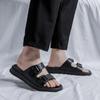 Men's Slippers 2024 Summer New Beach Shoes Black Genuine Leather Sandals Men Shoe Sandalias Hombre Slipper Slippers for Men
