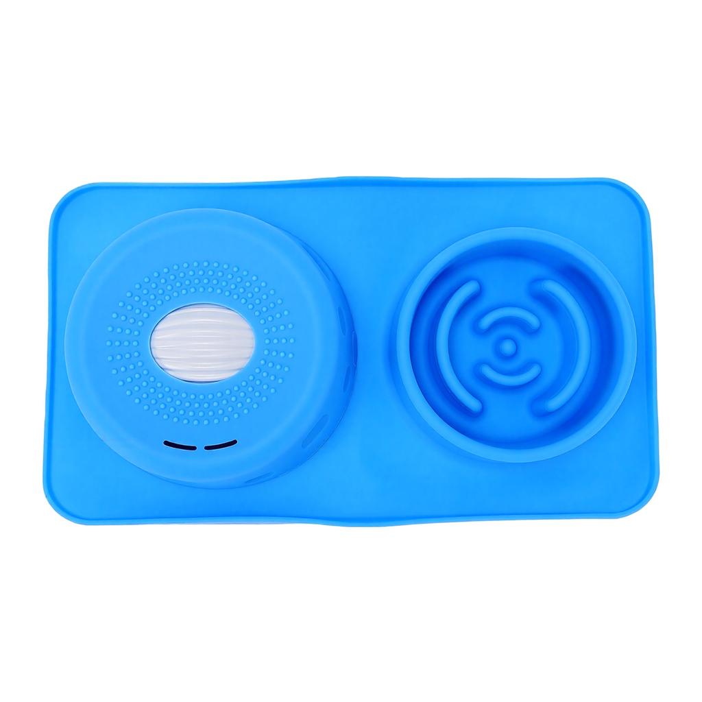 2 In 1 Pet Slow Feeder Bowl Pet Lick Bowl Anti Slip Design Built In Fun Ball for Dogs Cats Liquid Feeder Slow Eating