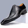 Fashion Men Shoes Comfortable Fashion With Classic Brand 2025 Lace-up Italian Style Leather For Wedding Business Office Shoes Men New In