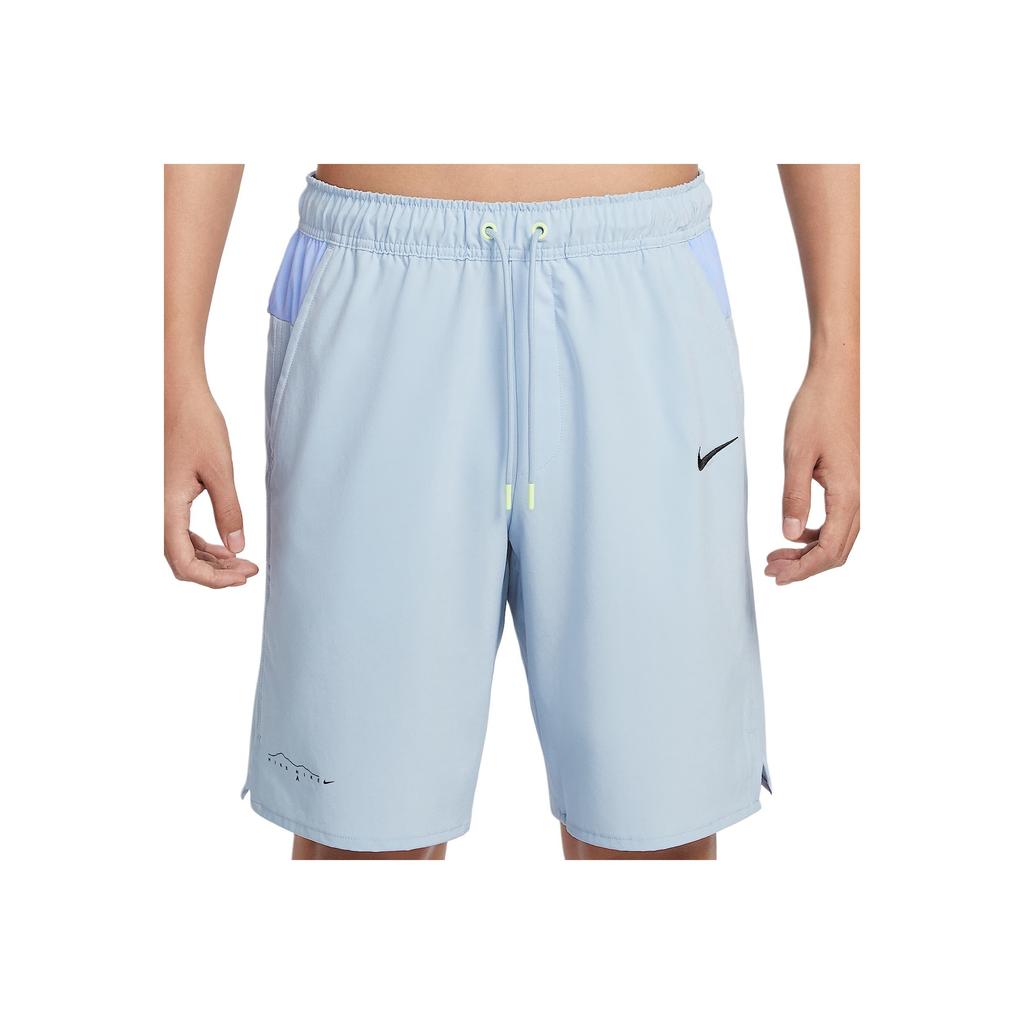 Nike Unlimited SS25 Logo Lace Color Block Versatile Sports Shorts Men Shorts Blue IF0376440