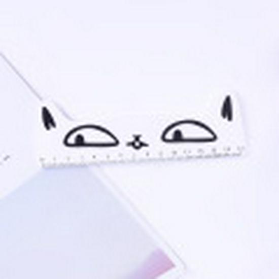 Korean Cartoon Cat Wooden Stationery Ruler - 15cm Cute, Colorful, and Creative for Students and Drawing Journals