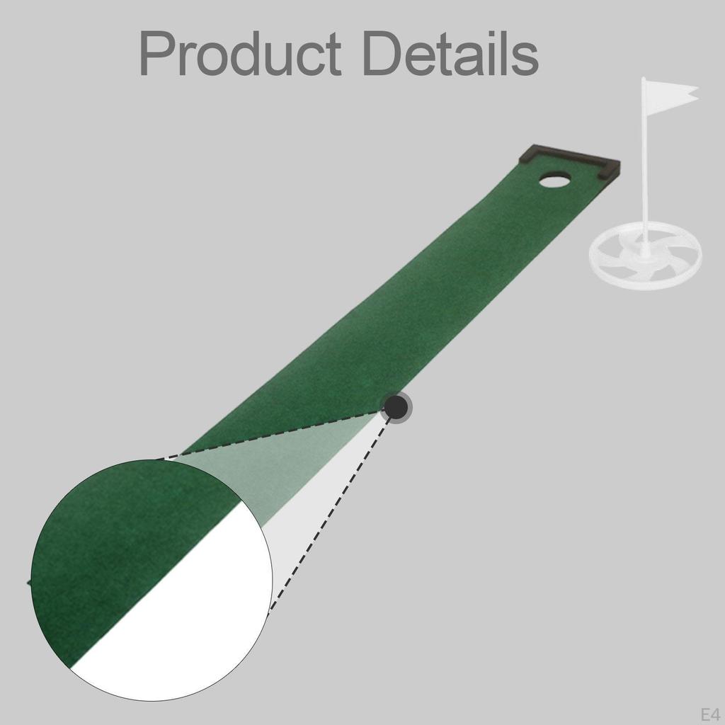 Golf-Puttingmatte mit Rückholfunktion und Putter-Trainingsgerät (9 Grad Neigung) – ideales Geschenk für Väter, für Zuhause, Büro oder Partys