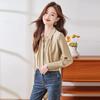 Women's Satin Imitation Silk Long Sleeve Blouse