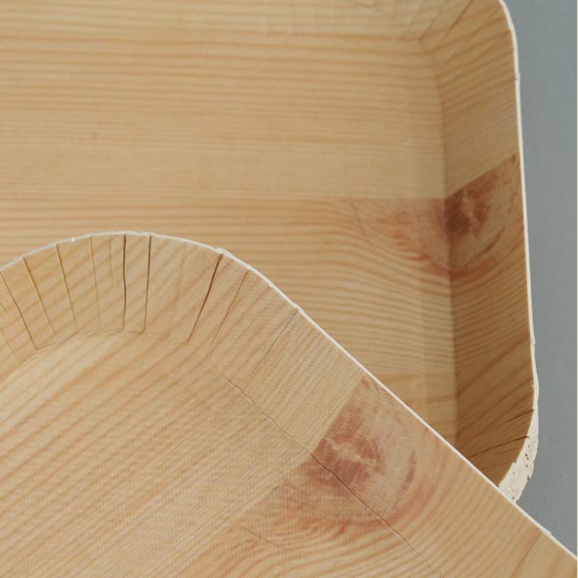 10 STK Engangs Desserttallerkener Trefiberbrett Grønnsaksdesserttallerkener Kjøkkenfat Ideell for fester, familier, utendørs