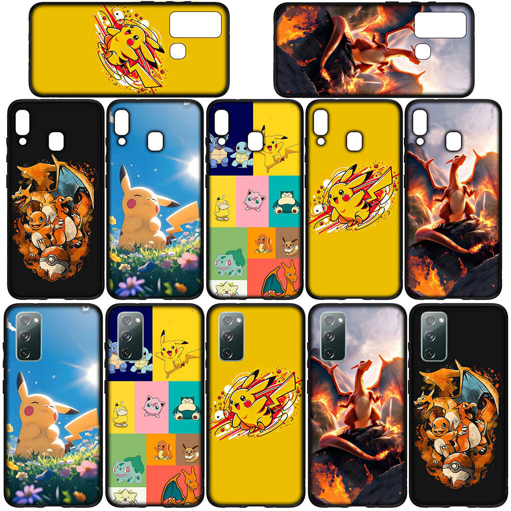 Cover for iPhone 17 16 15 Xiaomi Poco Redmi Note 14 13 12 11 Pro Max X 9 16e Samsung Galaxy S25 S24 S23 OPPO Huawei Cute Pikachu Charmander Phone Case