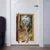 Creative Open Door Bunny Eggs Butterfly Wall Stickers, Self-Adhesive Decor for Bedroom Living Room Background Decoration