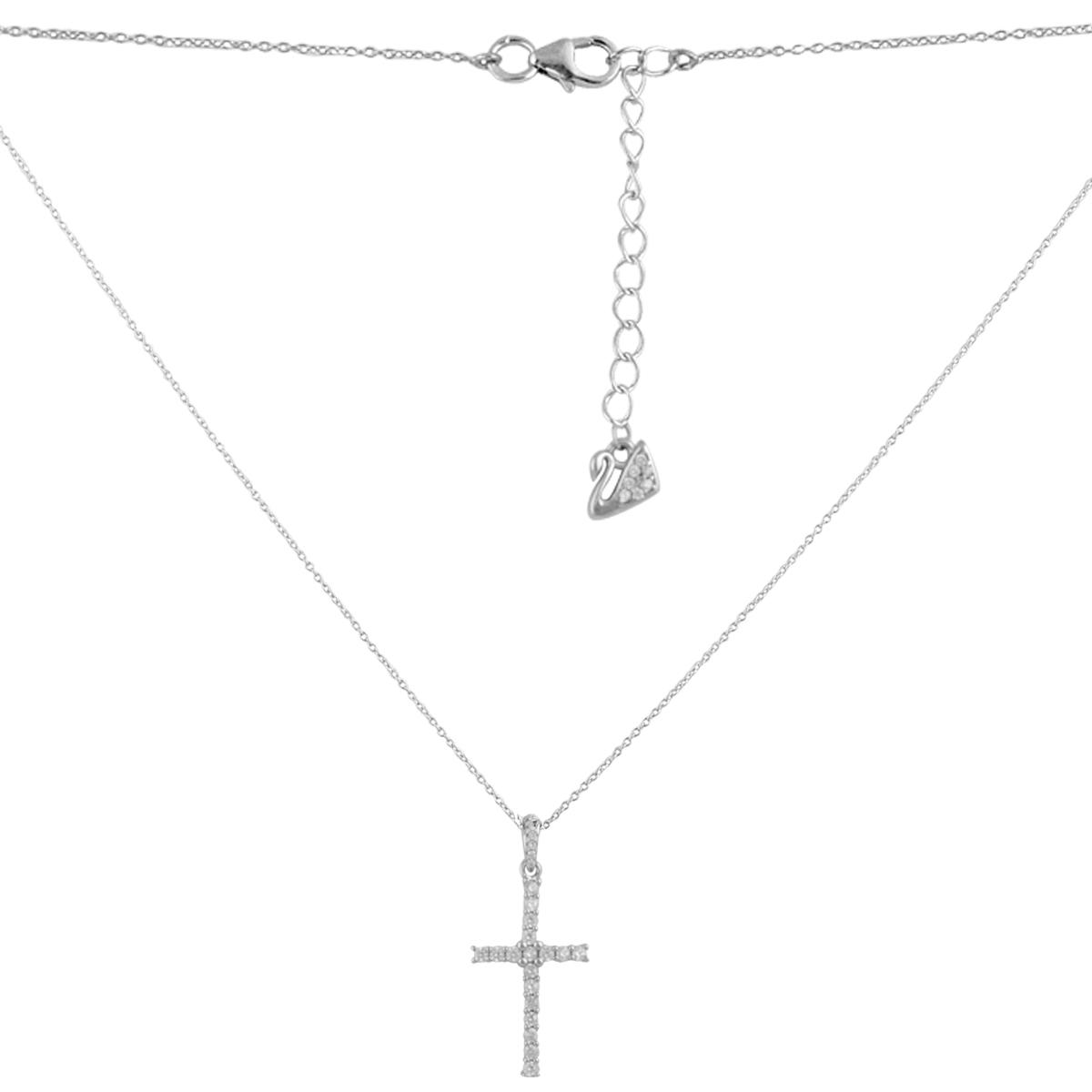 

Срібне кольє з фіанітами (2126294) 40-45cm білий