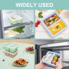 3Pcs Food Preservation Box Silicone Freezer Tray with Lid High Temperature Resistance Snack Container for Refrigerator Microwave