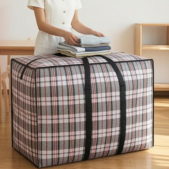 Packen von Umzugstaschen, Extra große reißfeste Tragetasche, mit strapazierfähigem Reißverschluss Wasserabweisend Faltbare Aufbewahrungstaschen, Behälter für Kleidung Bettwäsche Spielzeug