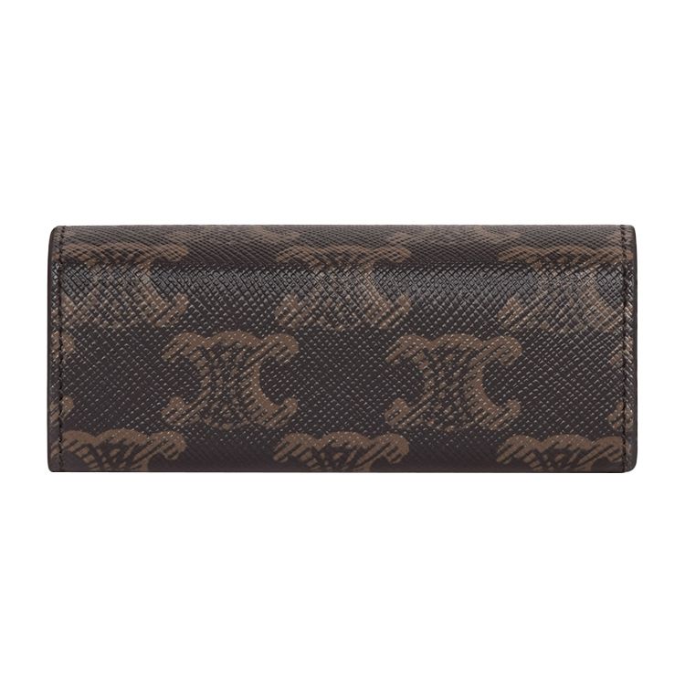 Celine Triomphe Monogram Canvas Ring Clutch Unisex Clutch Yellow-Brown 4M0392DIZ-38NO