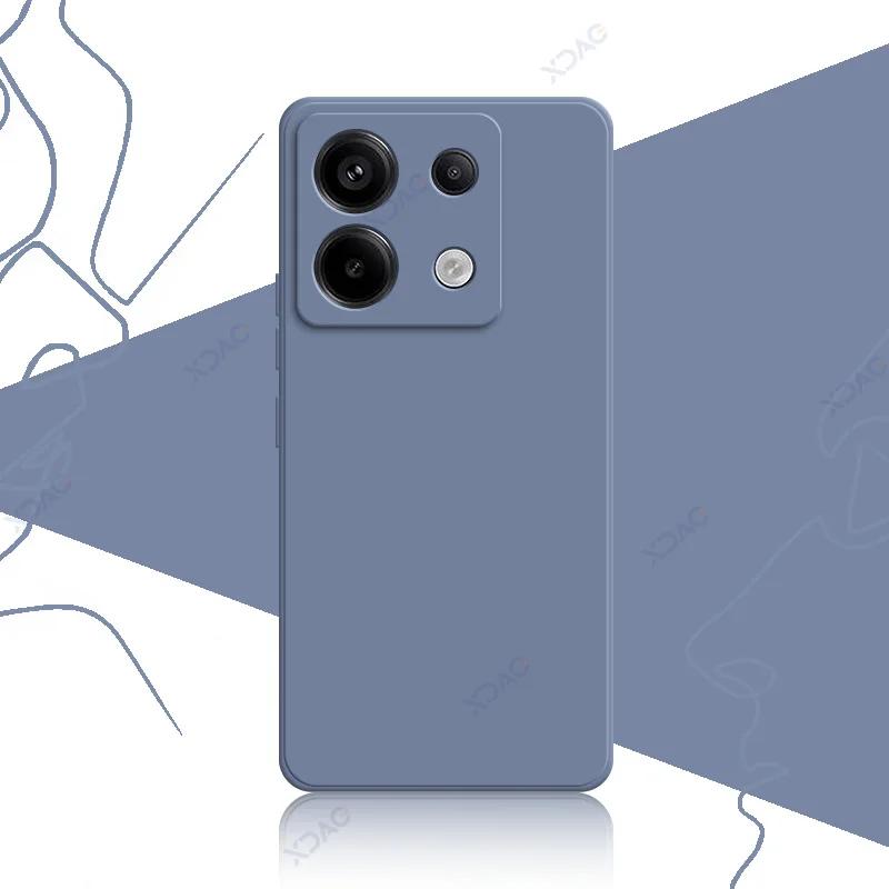 Śliczne kwadratowe silikonowe etui z płynnym silikonem do Xiaomi POCO X6 Pro Neo 5G Luksusowe miękkie etui na telefon POCOX6 X6Pro X6Neo Coque