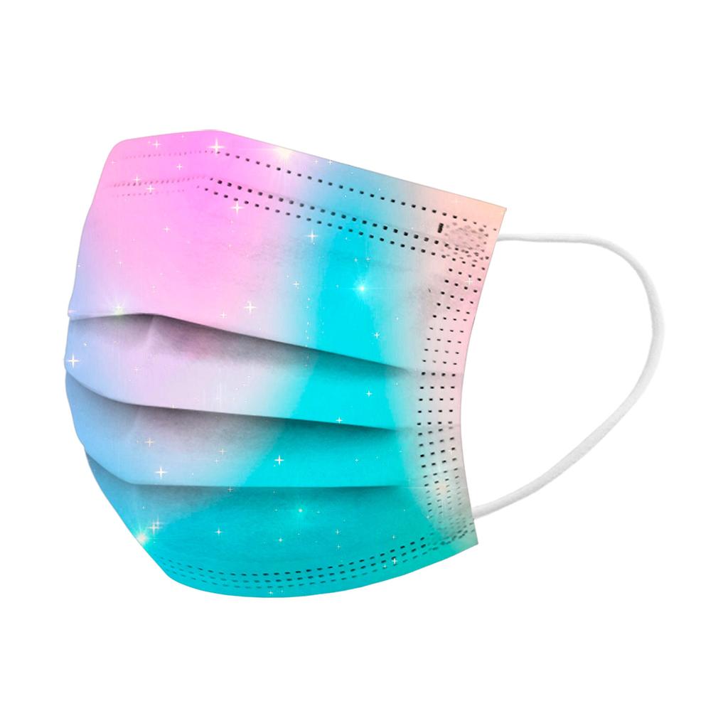 Children's Disposable Tie-dye Starry-sky Printed Mask Disposable Face Mask Ear Loop Mask 10PCS