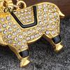 Rhinestones Inlaid Keychain Zodiac with Rhinestones, Sheep Design Bag Pendant, Chinese New Year Lucky Key Charm, Feng Shui Ornament for Car