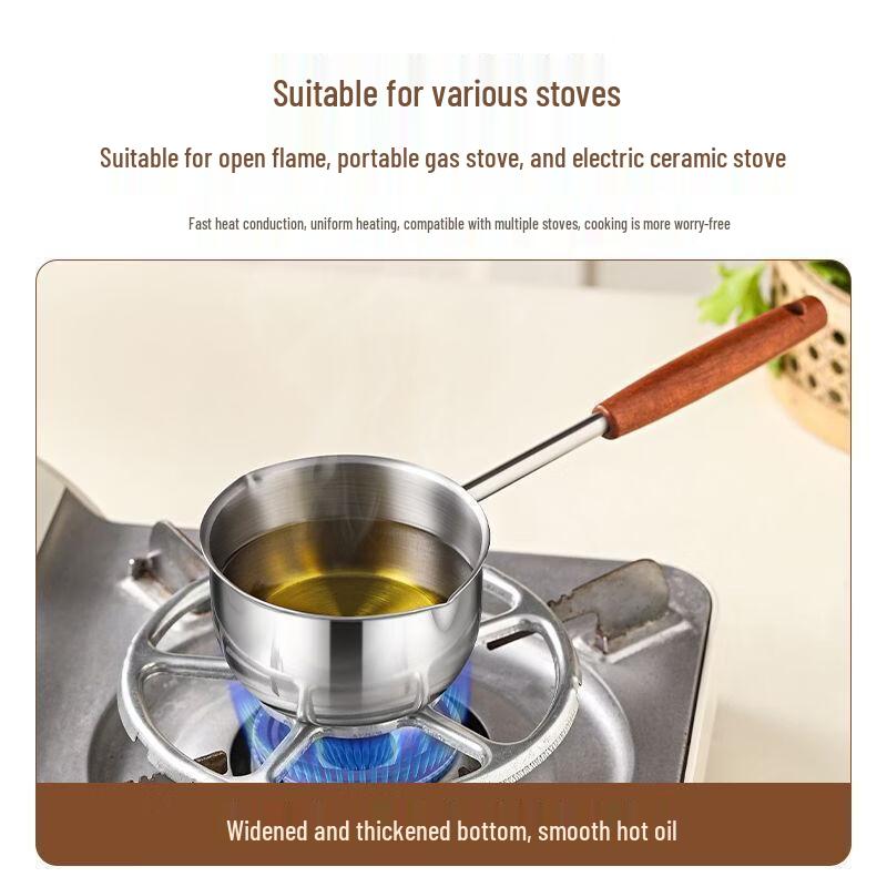 ZISIZ Mini Stainless Steel Oil Pot