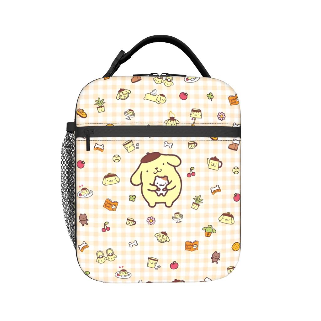 Custom P-Pompompurines Resuable Lunch Box Women Men Leakproof Dog Cartoon Cooler Thermal Food Insulated Lunch Bag School Student