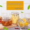 Stainless Steel Lid Glass Storage Jar for Tea, Food, Jam, and Honey