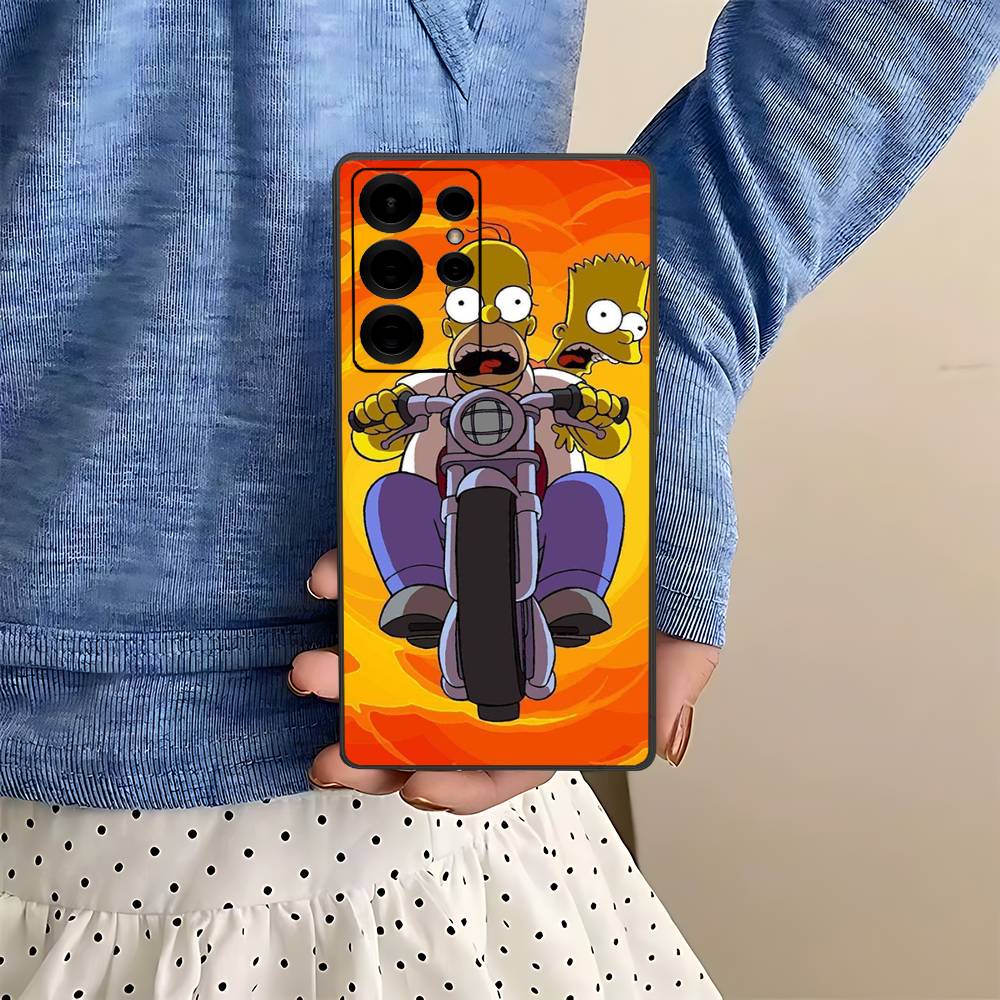 Adult Animation Simpsons Phone Case For Samsung S 24 Fe 25 Ultra Plus 20 Lite 21 30 22 23 24 22 Ultra 5G Fundas