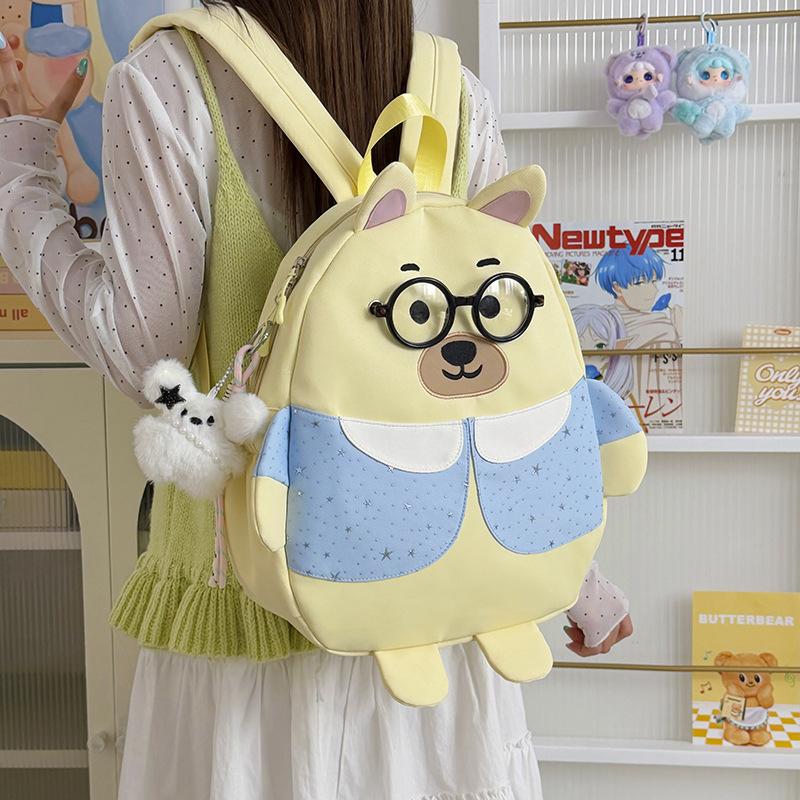 Schoolbag backpack women's 1011 new cute puppy backpack niche design fashion student schoolbag cartoon casual backpack