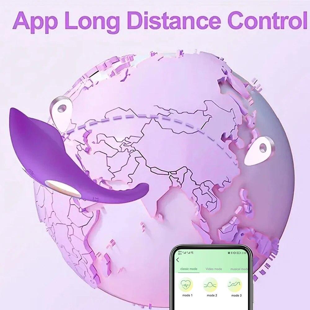 Powerful Bluetooth Vibrator Female APP Control Vibrating Wearable Clitoris Stimulator Adult Goods Sex Toy for Women 's Panties