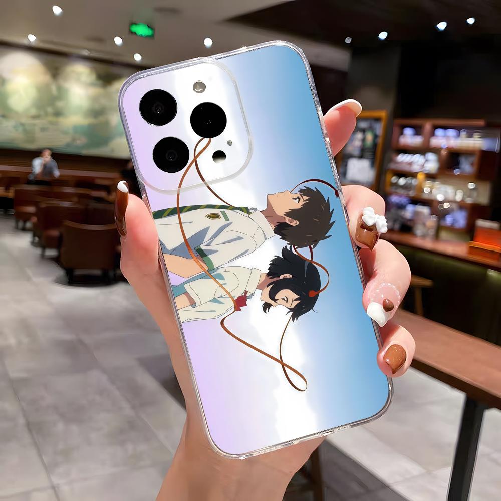 

A-Anime Your N-Name Phone Case For IPhone 17 Air 16 E 15 14 8 7 Plus 13 12 Mini 11 Pro Max Anti Transparent Drop Cover iPhone 16 Pro