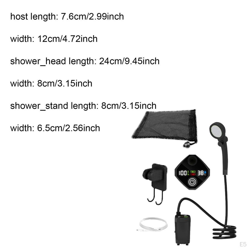 Portable Shower Accessories Compact Convenient Camping Versatile for Traveling RV Car Washing