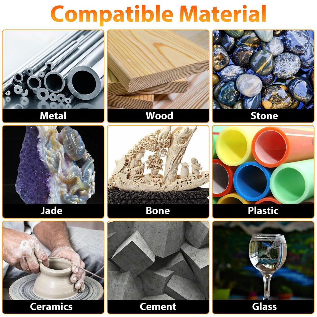 8ks Sada karbidových rotačních pilníků 2 kulové rotační pilníky 2 válcové