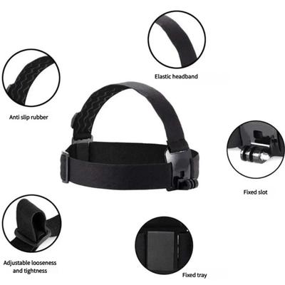 Adjustable Elastics Head Mount For Action Cameras With AntiSlip Secure For Outdoor Sports