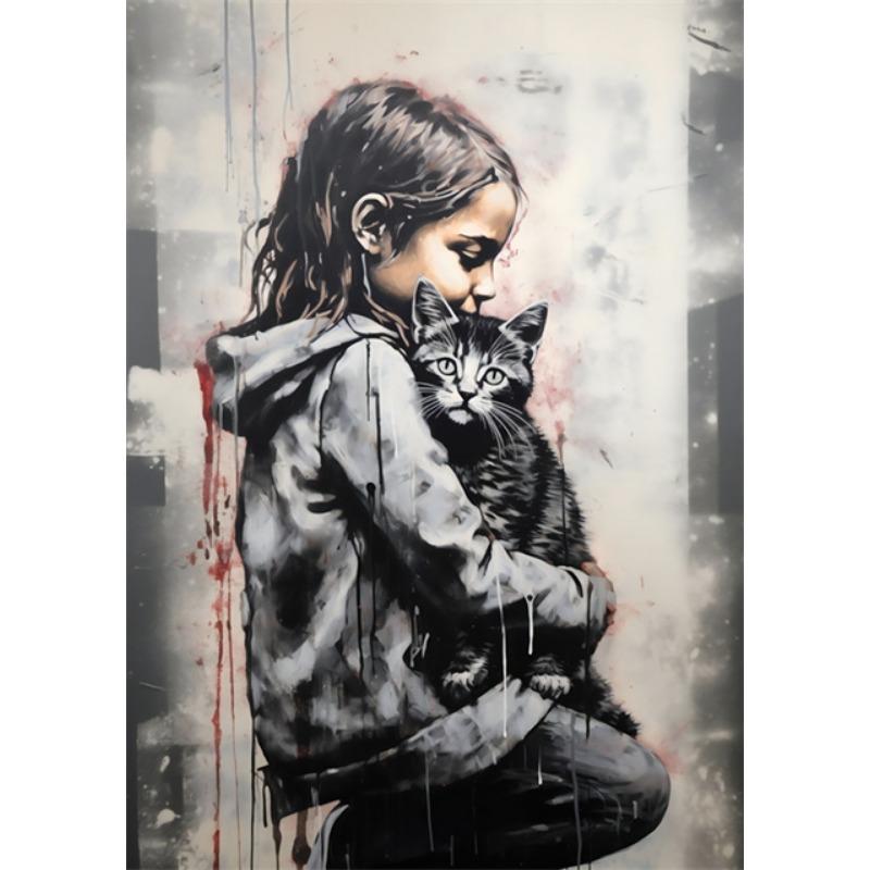 Banksy Chlapec Dívka s balónkem Street Art Plakáty Tisky na plátno Pop Graffiti Art Malba na plátno Cuadros Nástěnné umění Domácí dekorace