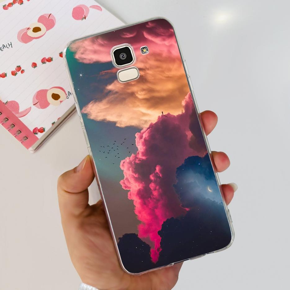 For Samsung Galaxy J6 2018 Case SM-J600F Stylish Painted Cover Clear Silicone Soft TPU Phone Case For Samsung J6 Plus J6+ Bumper