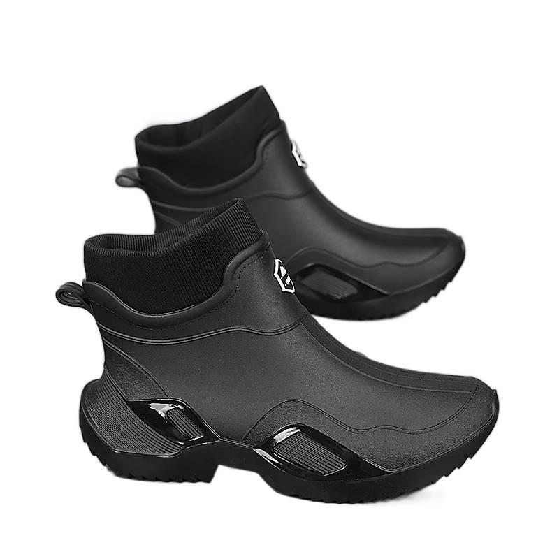 Rain Shoes Summer Kitchen Wear-resistant Water Shoes Takeaway Rider Black Labor Protection Rain Boots
