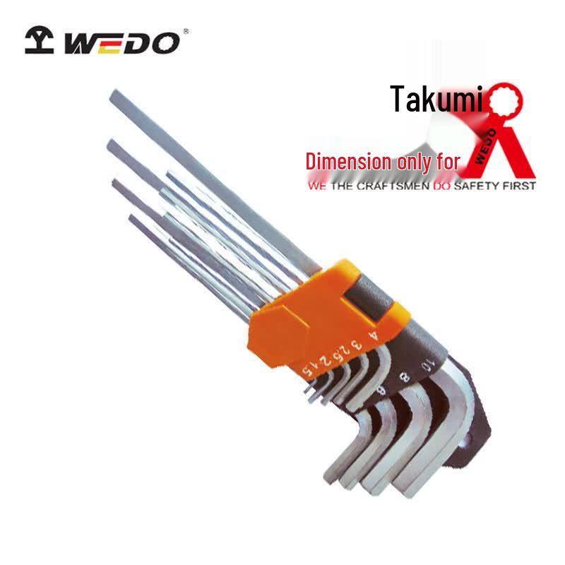 WEDO Metric Extra-Long Flat Head Hex Key Set