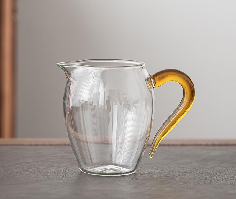 Japanischer Stil Fair Cup Buntes Glas Teekanne Hitzebeständiger Server Elegantes Zuhause Teeraum Verteiler