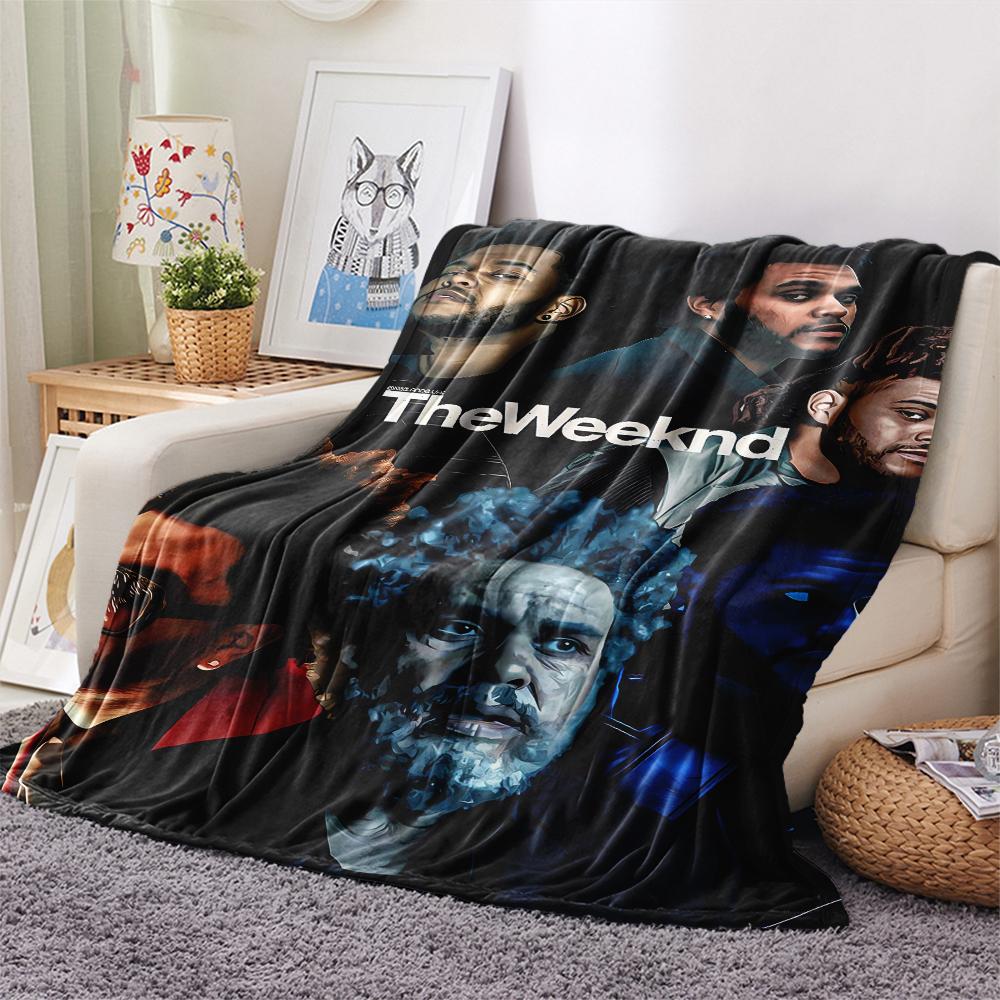 1 Pezzo Coperta in Flanella con Stampa The Weeknd, Alta Qualità Confortevole per Tutte le Stagioni, Arredamento per la Casa, Calore e Comfort, Perfetta per Regali di Natale