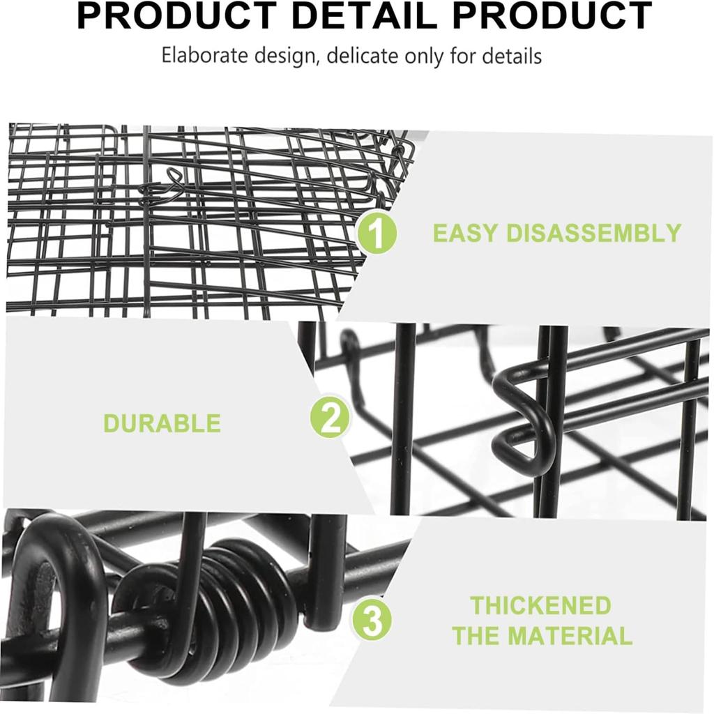Panier arrière de vélo pliant à dégagement rapide, porte-bagages métallique pour vélo, panier de chargement avec sangle et feu arrière réfléchissant pour la plupart des porte-bagages montés