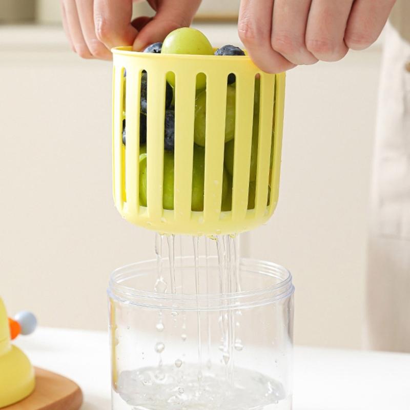 Vegetable Fruit Shaker Cup with Detachable Sauce Compartment Portable Large Capacity Breakfast Storage Container