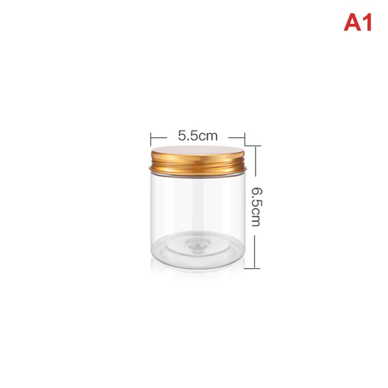 Tapa de Aluminio Frasco Sellado Plástico para Mascotas Grado Alimenticio Almacenamiento Botella de Embalaje Transparente Caramelos Aperitivos Frascos de Conservación de Té.