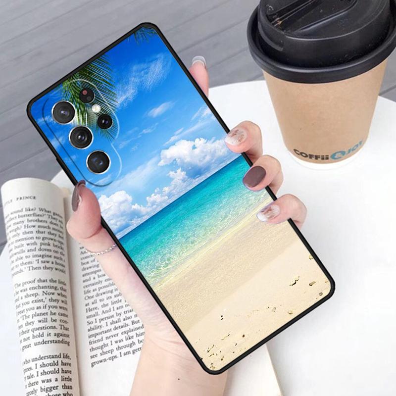 Amazing Nature Summer Beach Ocean Phone Case Cover For Samsung Galaxy S24 S25 Ultra S21 S22 Ultra S10E Note 10 Plus 20 FE S23