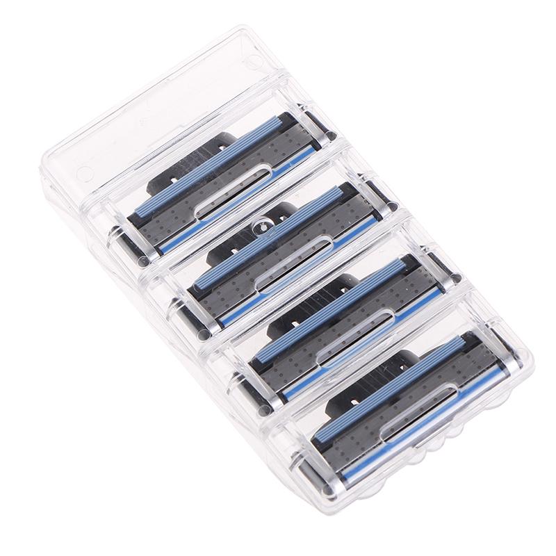 4Pcs Mens Razor Blades For Gillette Fusion 3-Layer Refills Shaver Replacement